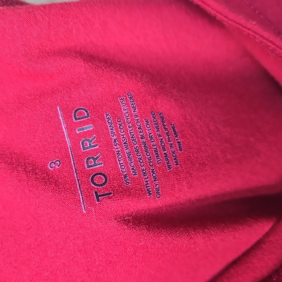 Torrid Foxy One Shoulder Cut Out Tank 3x Red Rust New - Picture 8 of 11